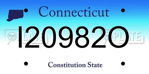 I20982O Connecticut License Plate