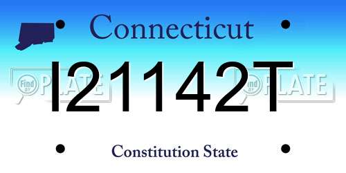 I21142T Connecticut License Plate