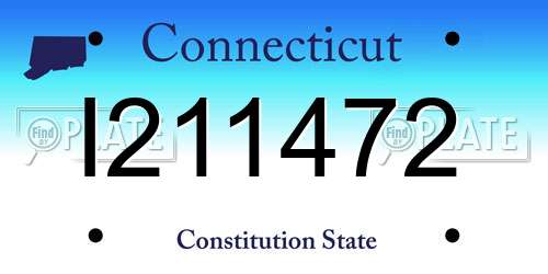 I211472 Connecticut License Plate