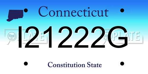 I21222G Connecticut License Plate