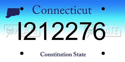I212276 Connecticut License Plate