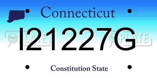 I21227G Connecticut License Plate