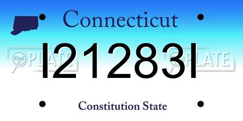 I21283I Connecticut License Plate