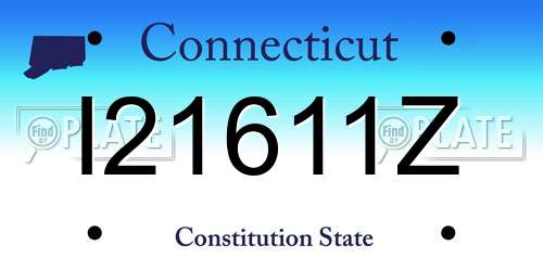 I21611Z Connecticut License Plate