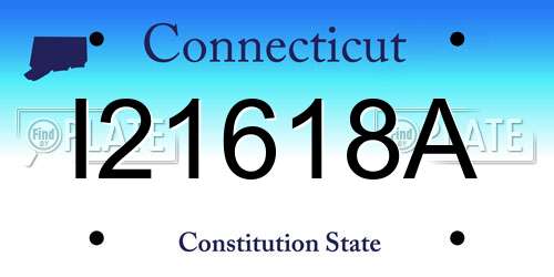 I21618A Connecticut License Plate