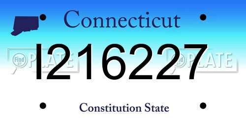 I216227 Connecticut License Plate