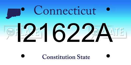 I21622A Connecticut License Plate