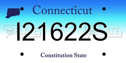 I21622S Connecticut License Plate