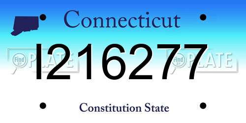 I216277 Connecticut License Plate