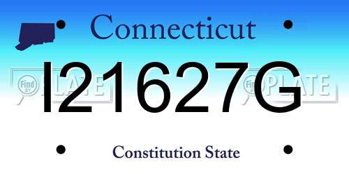 I21627G Connecticut License Plate