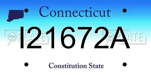I21672A Connecticut License Plate