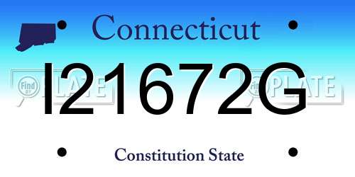 I21672G Connecticut License Plate