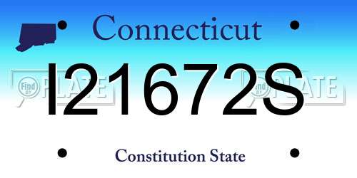 I21672S Connecticut License Plate