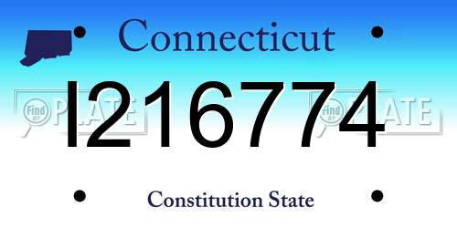 I216774 Connecticut License Plate