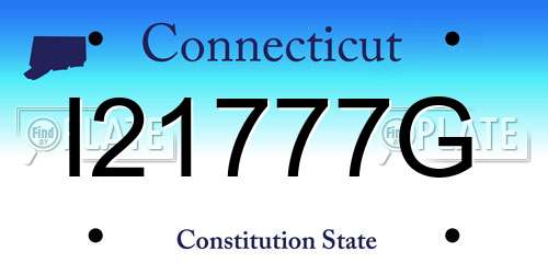 I21777G Connecticut License Plate