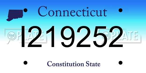I219252 Connecticut License Plate