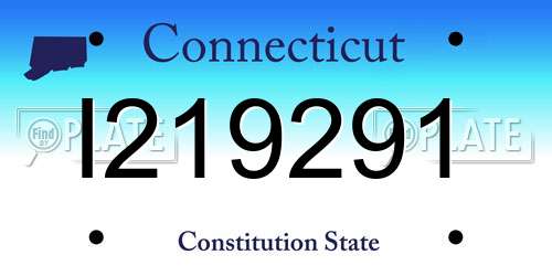 I219291 Connecticut License Plate