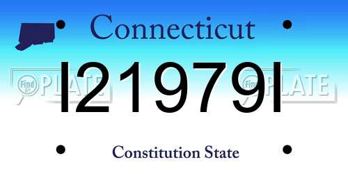 I21979I Connecticut License Plate