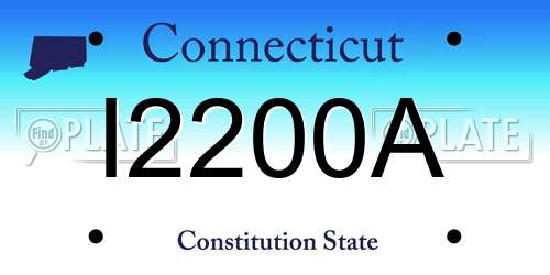 I2200A Connecticut License Plate