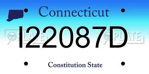 I22087D Connecticut License Plate