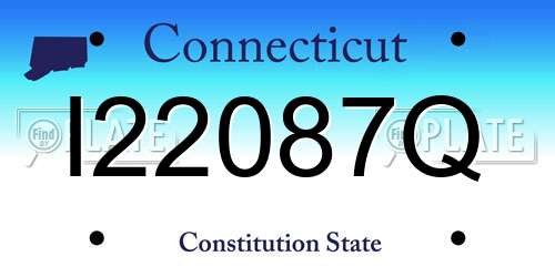 I22087Q Connecticut License Plate