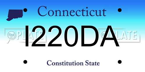 I220DA Connecticut License Plate