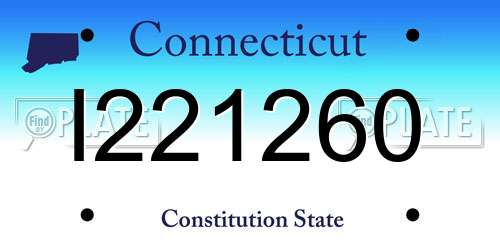 I221260 Connecticut License Plate