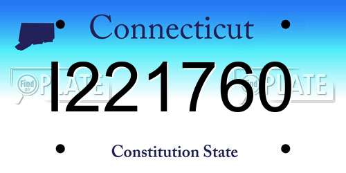 I221760 Connecticut License Plate