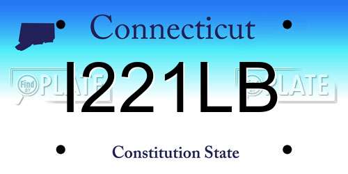 I221LB Connecticut License Plate