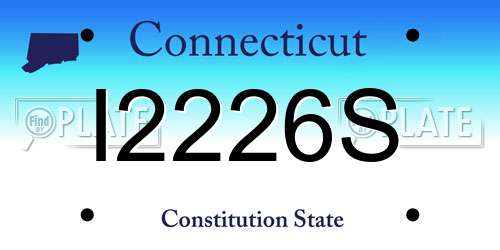 I2226S Connecticut License Plate