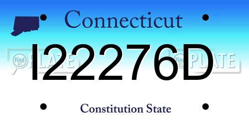 I22276D Connecticut License Plate