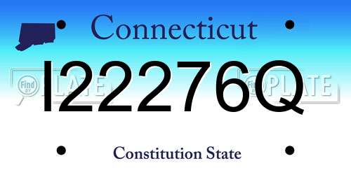 I22276Q Connecticut License Plate