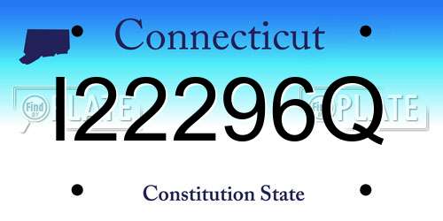 I22296Q Connecticut License Plate
