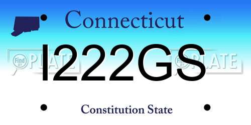 I222GS Connecticut License Plate