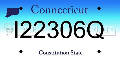 I22306Q Connecticut License Plate