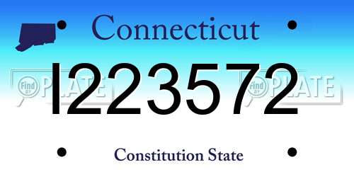 I223572 Connecticut License Plate