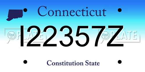 I22357Z Connecticut License Plate