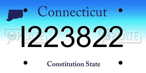 I223822 Connecticut License Plate
