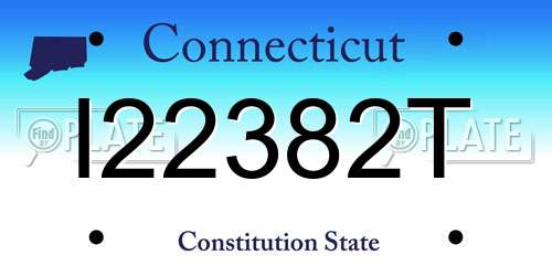 I22382T Connecticut License Plate
