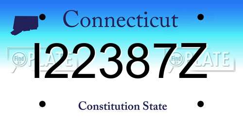I22387Z Connecticut License Plate