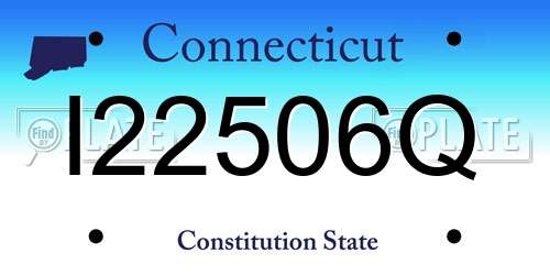 I22506Q Connecticut License Plate