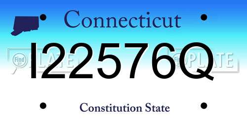 I22576Q Connecticut License Plate