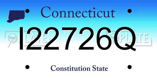 I22726Q Connecticut License Plate
