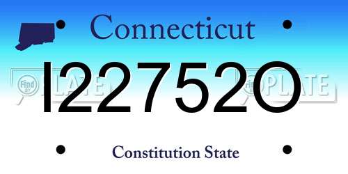 I22752O Connecticut License Plate