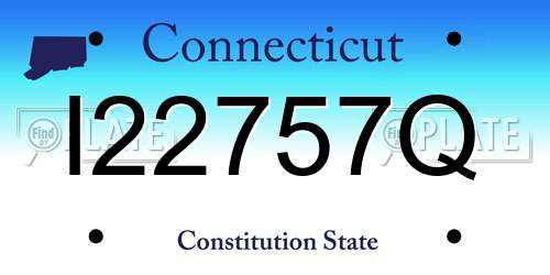 I22757Q Connecticut License Plate