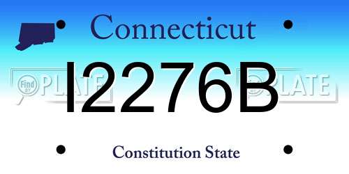 I2276B Connecticut License Plate