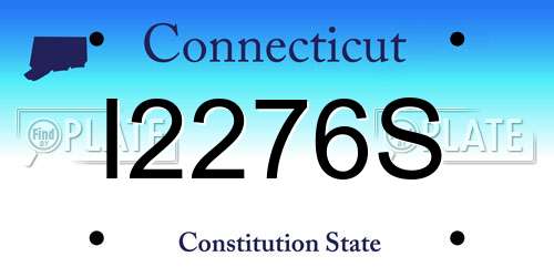 I2276S Connecticut License Plate