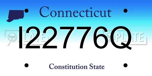 I22776Q Connecticut License Plate