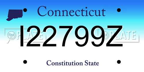I22799Z Connecticut License Plate