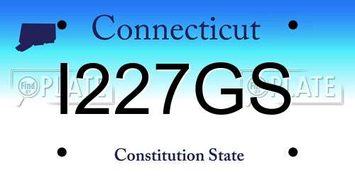I227GS Connecticut License Plate